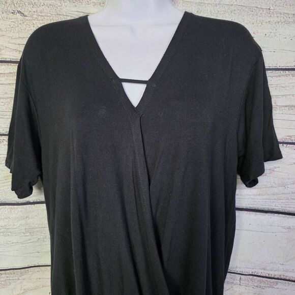 American Eagle Black Wrap Style Top M - Picture 2 of 8